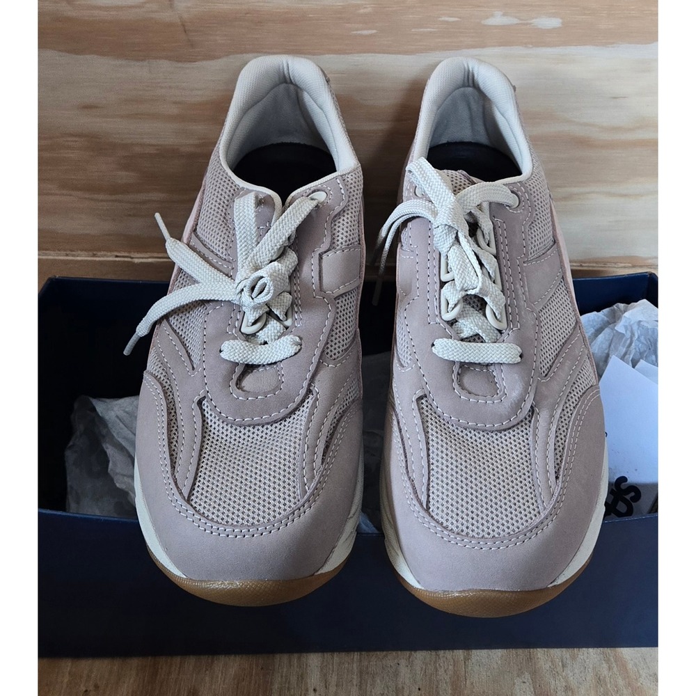 SAS Tour Mesh Mens 8 M Sand Taupe Leather Walking Sneakers 2943678 Made in USA - Picture 2 of 10
